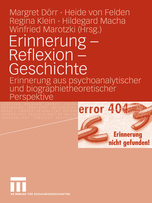 cover image of Erinnerung--Reflexion--Geschichte